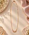 Elegant Gold-Tone Double Heart Charm Necklace – Dainty Everyday & Romantic Jewelry
