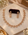 Elegant Gold-Tone Necklace & Earrings Set