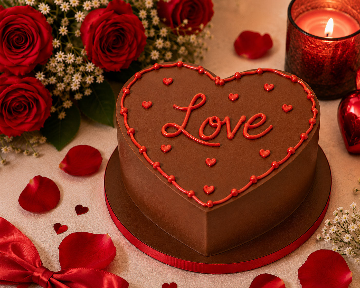 Enchanted Love Eggless Chocolate Bento Cake