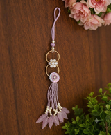 Lavender Pearl Floral Designer Lumba Rakhi