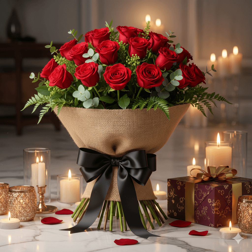 Crimson Royale Rose Bouquet