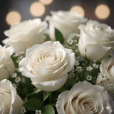 Ivory Bliss Rose Bouquet