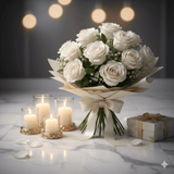 Ivory Bliss Rose Bouquet