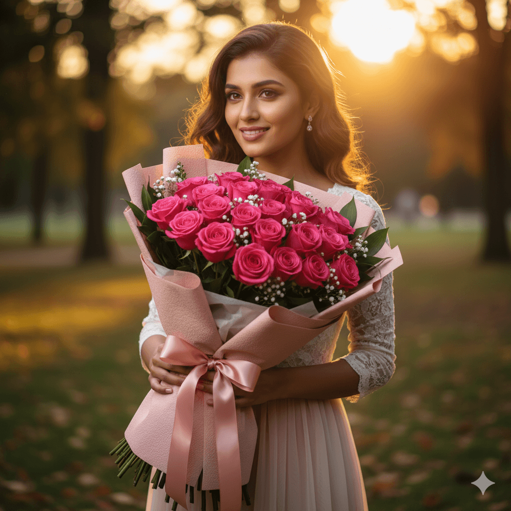 Blush Harmony Rose Bouquet