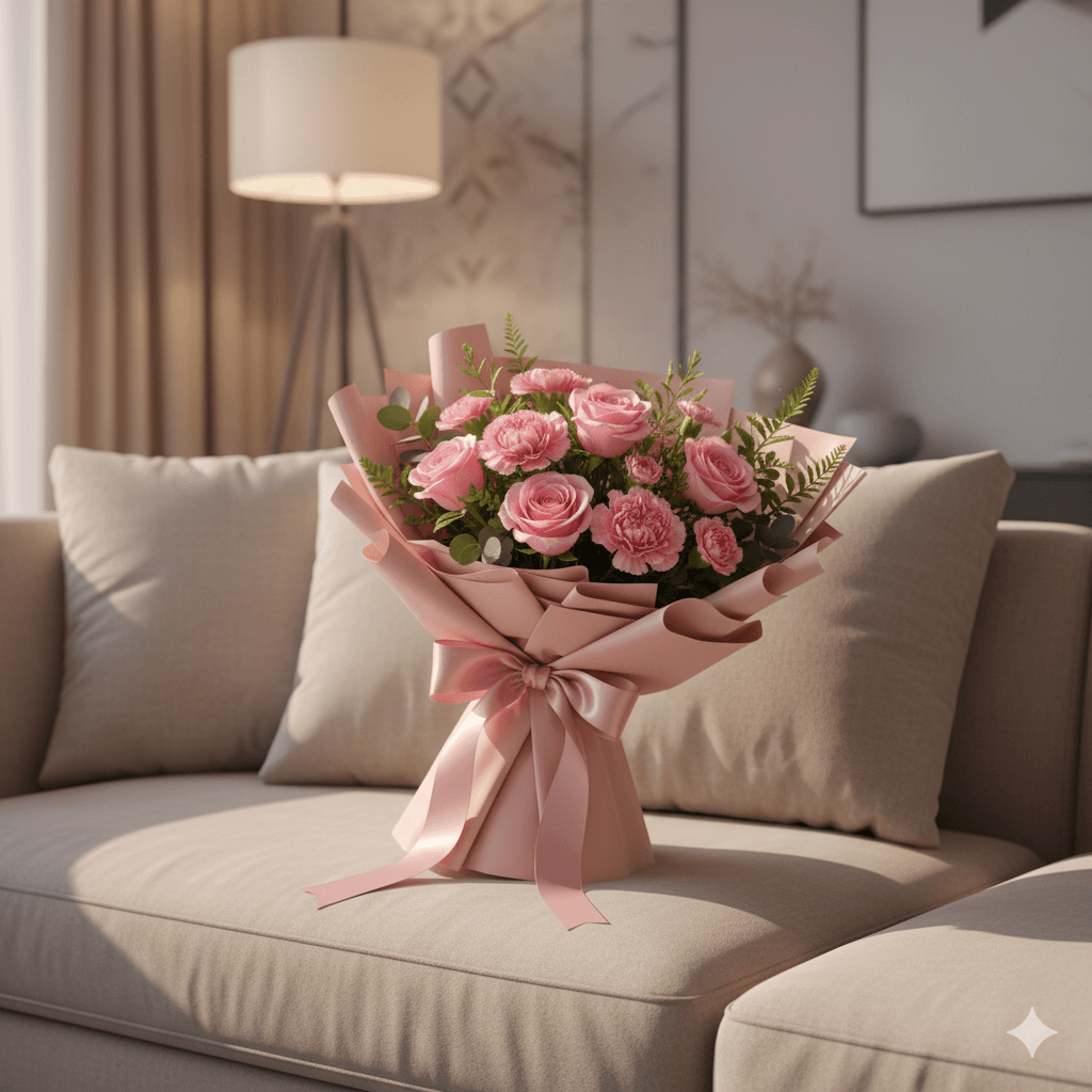 Rosy Charm Carnation Bouquet