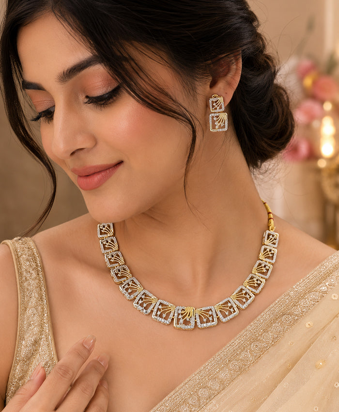 Golden Filigree Grace Jewellery Set