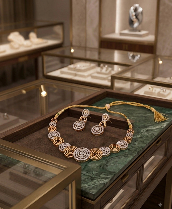 Golden Halo Harmony Jewellery Set