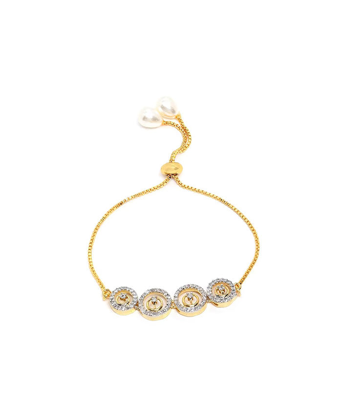 Golden Spiral Crystal Necklace, Earrings, Bracelet & Ring Set