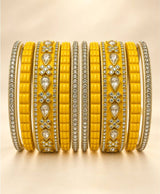 Golden Radiance Lac Bangle Set