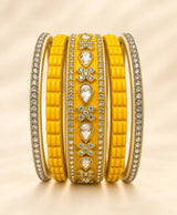 Golden Radiance Lac Bangle Set