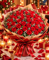 Grand Luxury Red Rose Bouquet – 100 Red Roses
