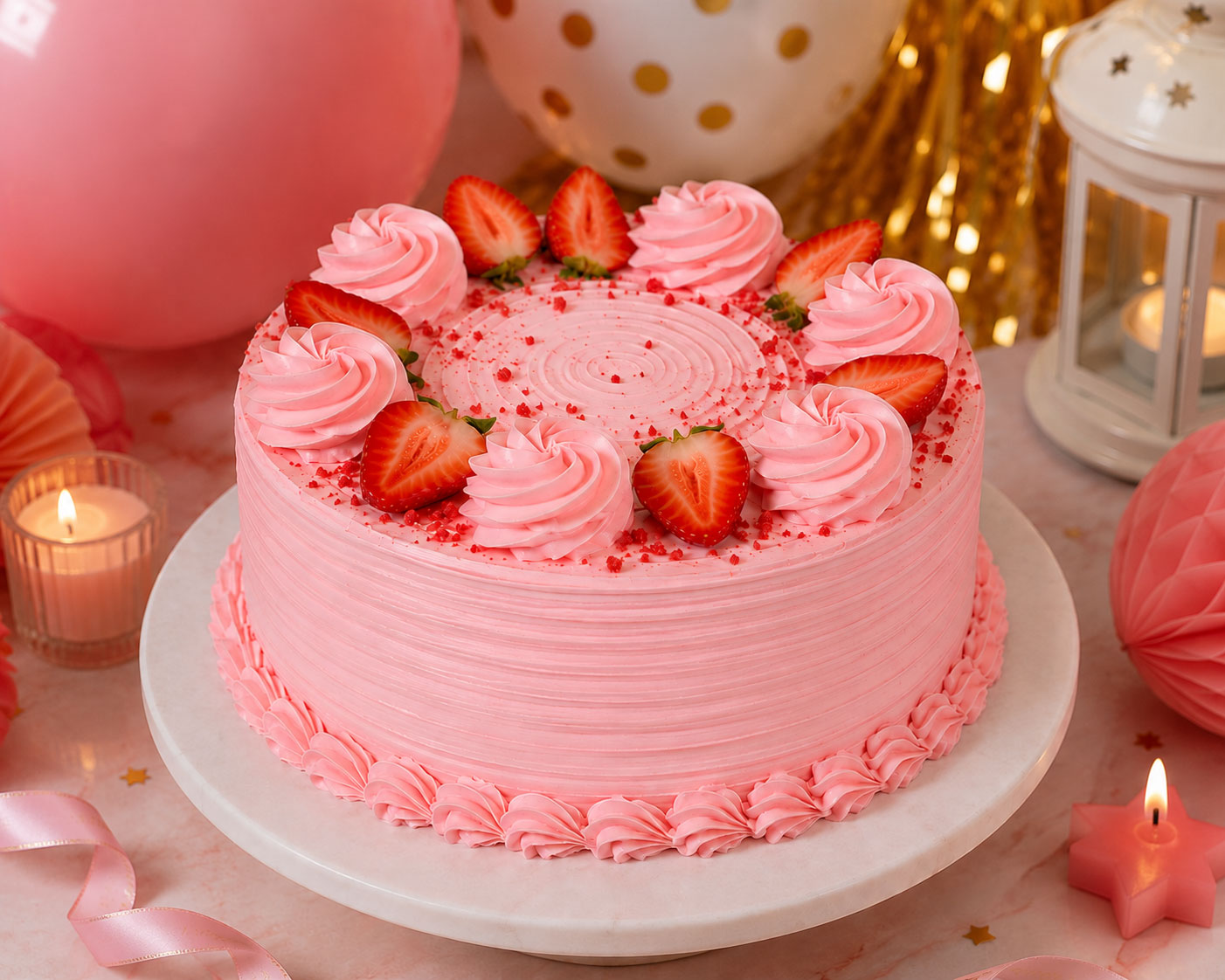 In Love Strawberry Cake 500g Eggless