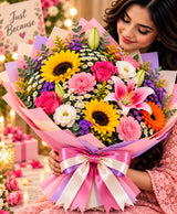 Just Because Colorful Bouquet – 10 Mixed Flowers