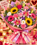 Just Because Colorful Bouquet – 10 Mixed Flowers