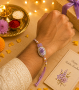 Lavanya Lavender Pearl Rakhi