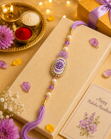 Lavanya Lavender Pearl Rakhi