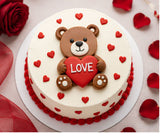 Love Teddy Valentine Cake