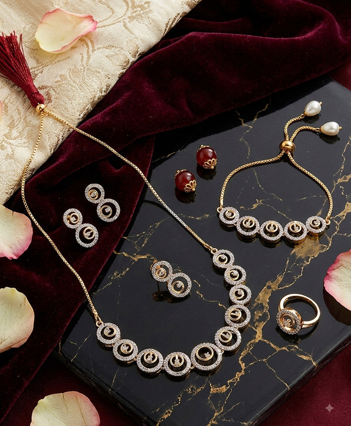 Luna Luxe Circle Jewellery Set
