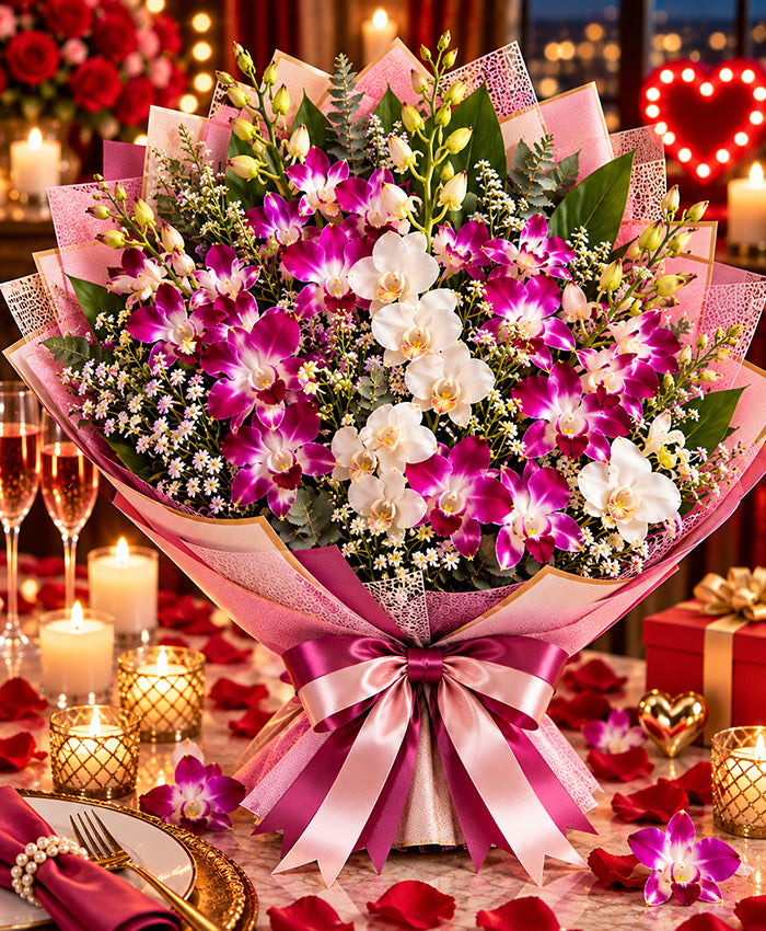 Luxury Orchid Arrangement – 20 Orchid Stems