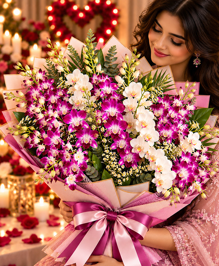 Luxury Orchid Arrangement – 20 Orchid Stems