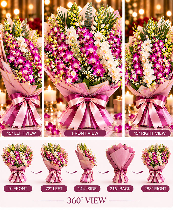 Luxury Orchid Arrangement – 20 Orchid Stems