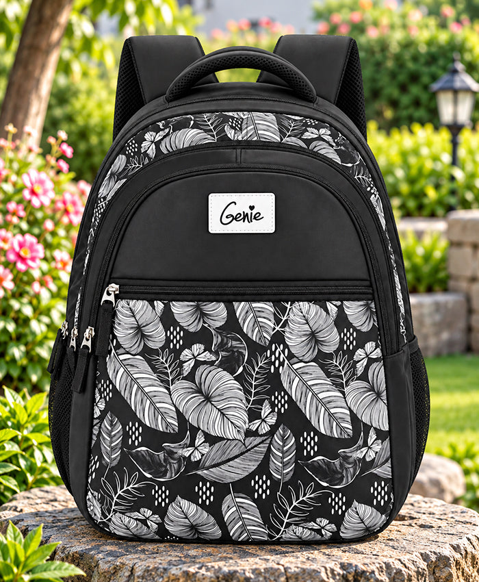 Monochrome Leafscape Black Everyday Backpack