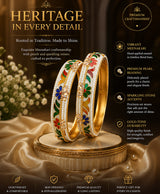 Multicolour Floral Meenakari-Style Bangle Set