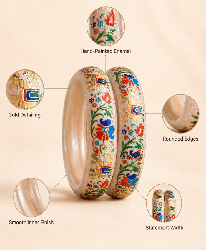 Multicolour Floral EnamelBangles