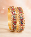 Multicolour Paisley Crystal Bangles