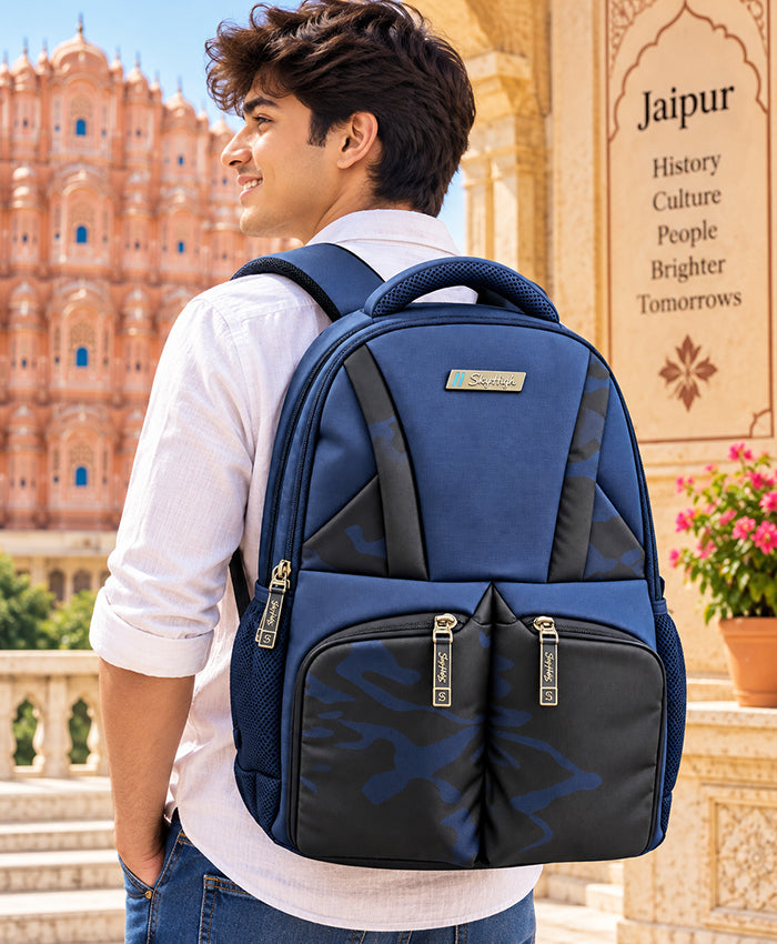 Navy Blue SkyHigh Camouflage Backpack