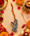 Peacock Pendant with Colorful Rakhi