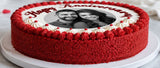 Personalized Anniversary Photo Red Velvet Cake
