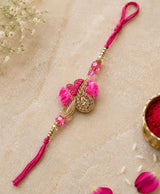 Pink Kanha Floral Designer Rakhi