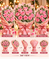 Pink Rose Bouquet – 12 Pink Roses