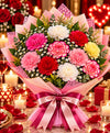 Premium Carnation Bouquet – 15 Carnations