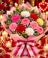 Premium Carnation Bouquet – 15 Carnations
