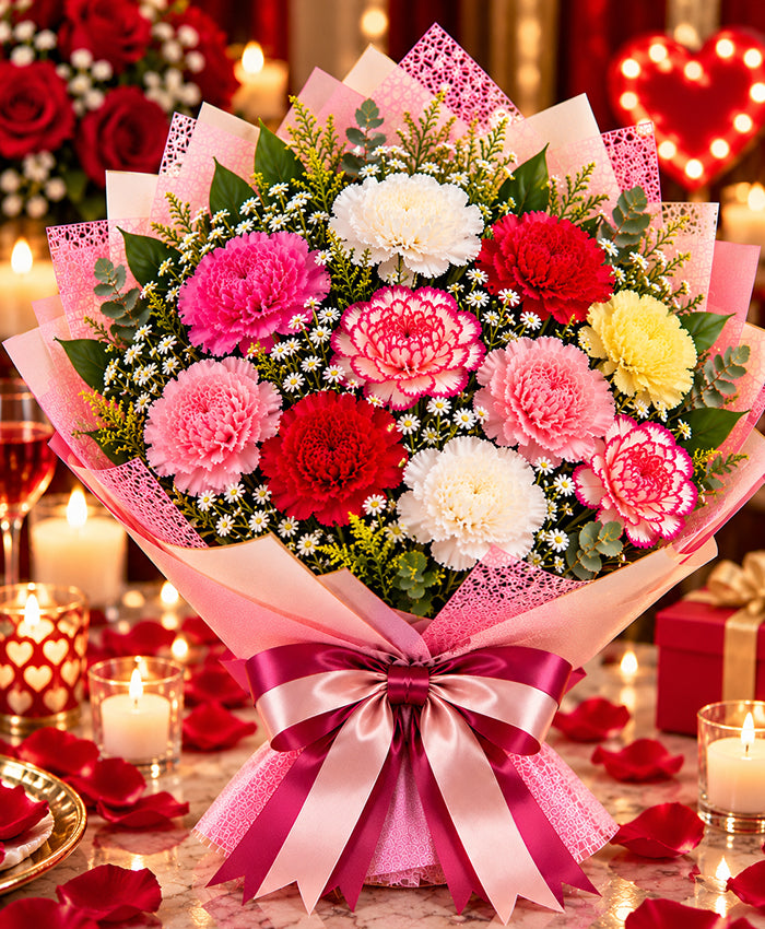 Premium Carnation Bouquet – 15 Carnations