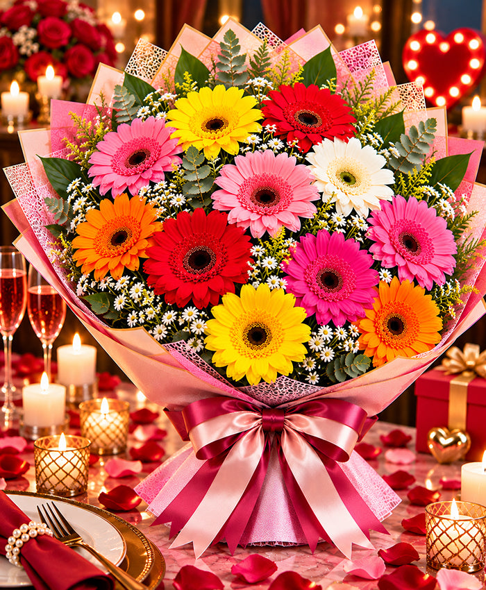 Premium Gerbera Arrangement – 15 Gerberas