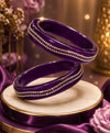 Purple Embellished Designer Lac Bangle Set