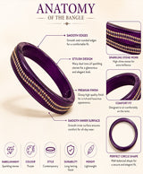 Purple Embellished Designer Lac Bangle Set