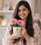 Queen of Hearts Personalised Mug with Daisy