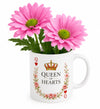 Queen of Hearts Personalised Mug with Daisy