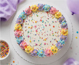 Rainbow Sprinkle Celebration Cake