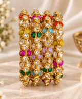 Rajshahi Multicolour Gemstone Bangle Set