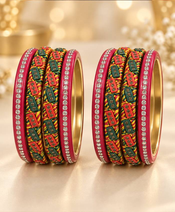 Rangoli Spark Lac Bangle Set