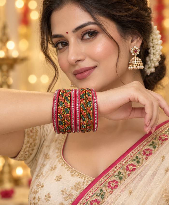 Rangoli Spark Lac Bangle Set