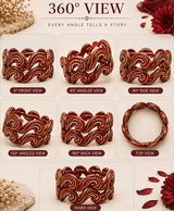 Maroon Multicolor Spiral Pattern Handcrafted Lac Bangle Set