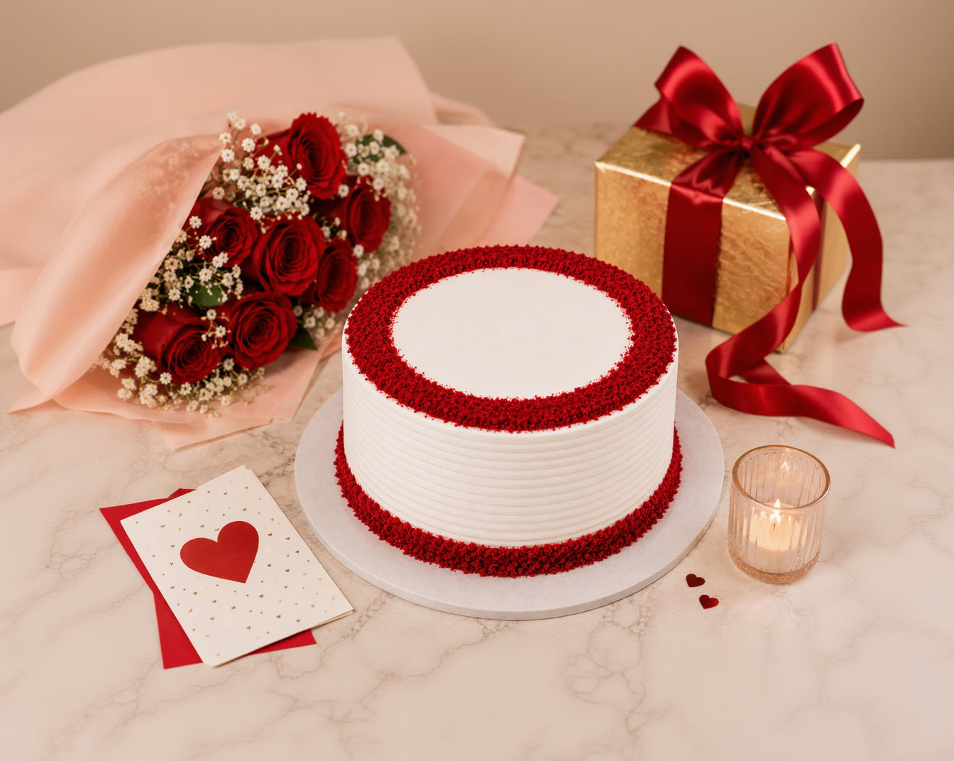 Red Velvet Fresh Cream Cake