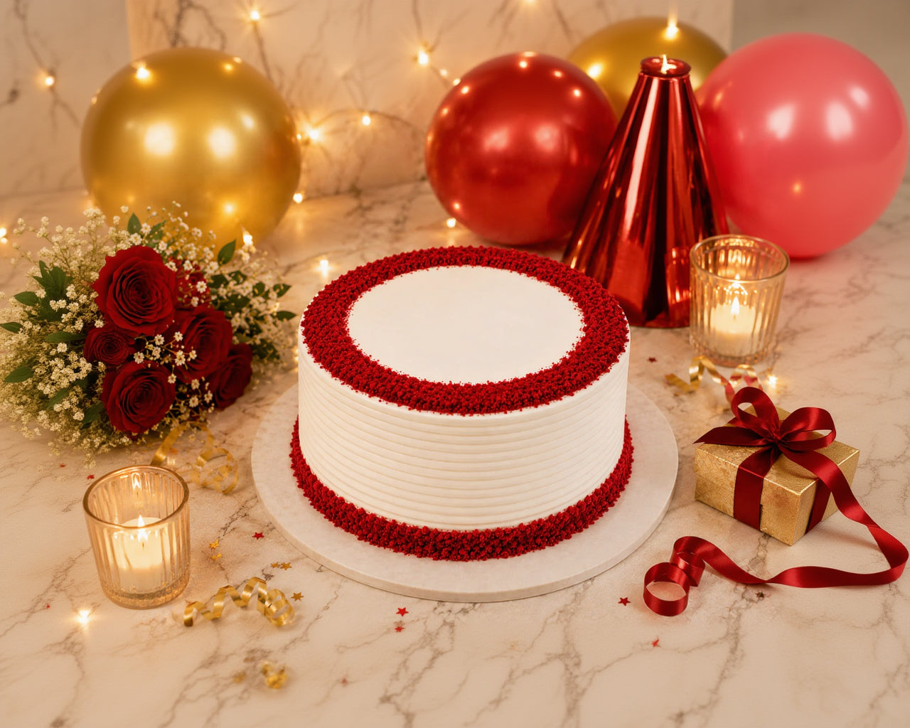 Red Velvet Fresh Cream Cake