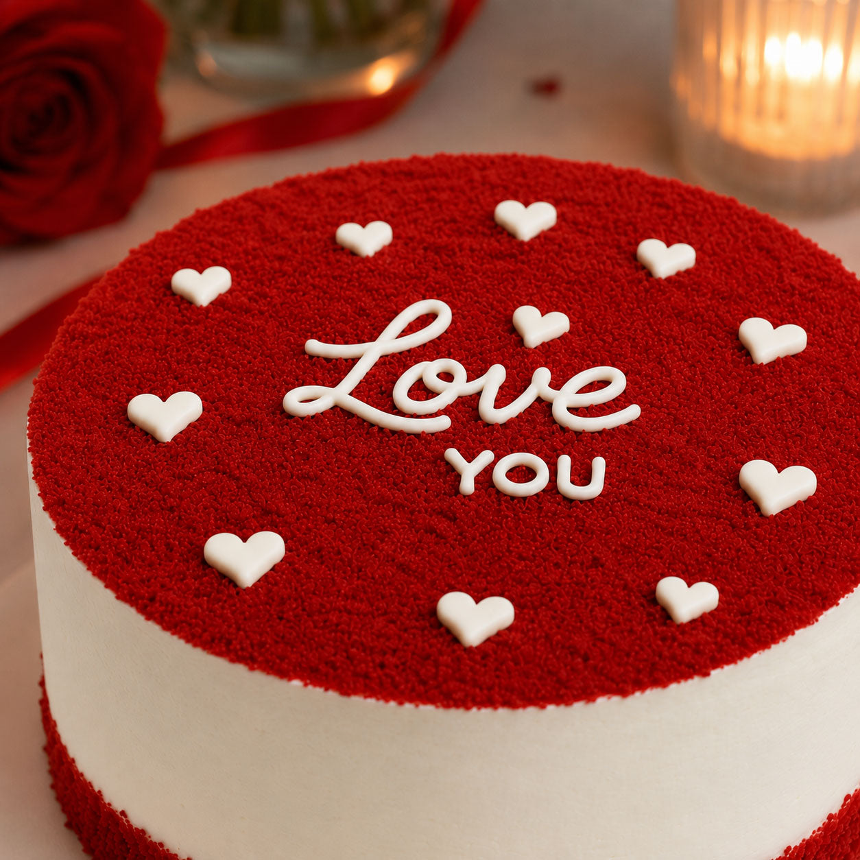 Red Velvet Romantic Bento Cake